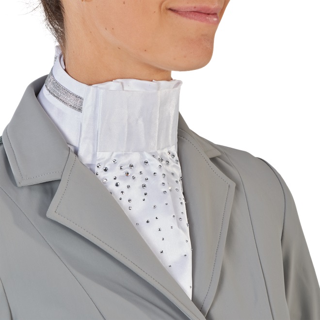 PLASTRON IN RASO ELMIRA SILVER Cravatte & Plastron 